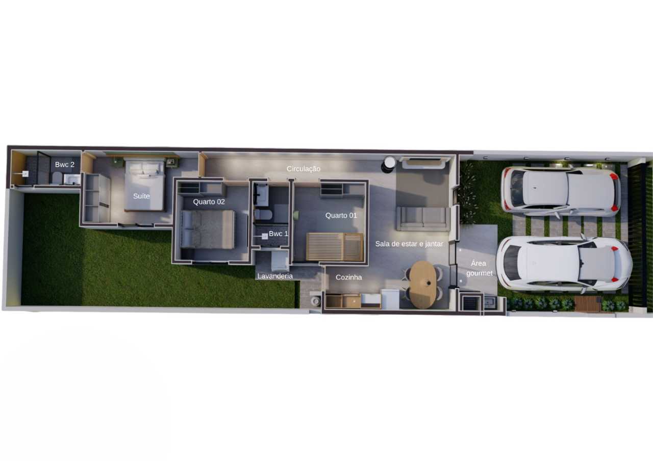 Planta - Oportunidade em Itapoá! Casa com 3 Quartos, 72m² de Conforto! - Amaro Imobiliária Itapoá